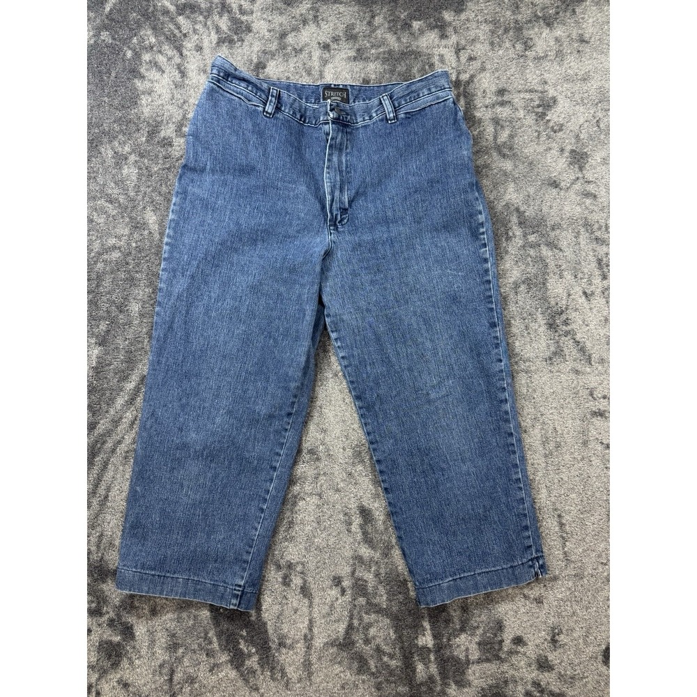Stretch Riders By Lee Capri Pocketless Jeans Size 14M